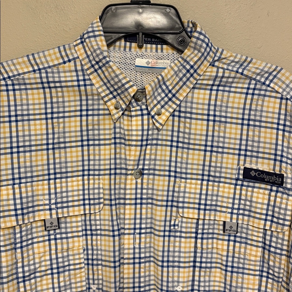 Columbia PFG long sleeve plaid shirt